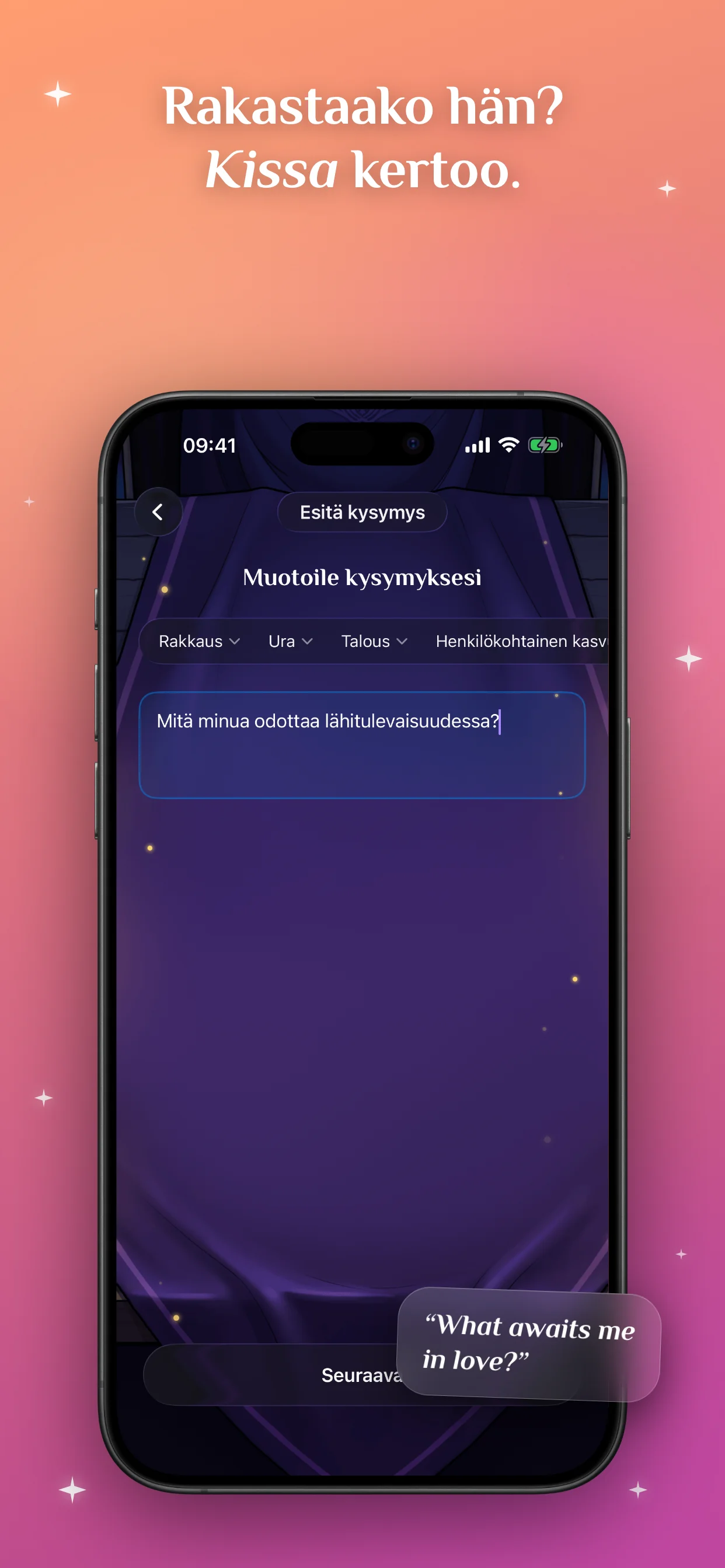 Rakastaako hän? Kissa kertoo.