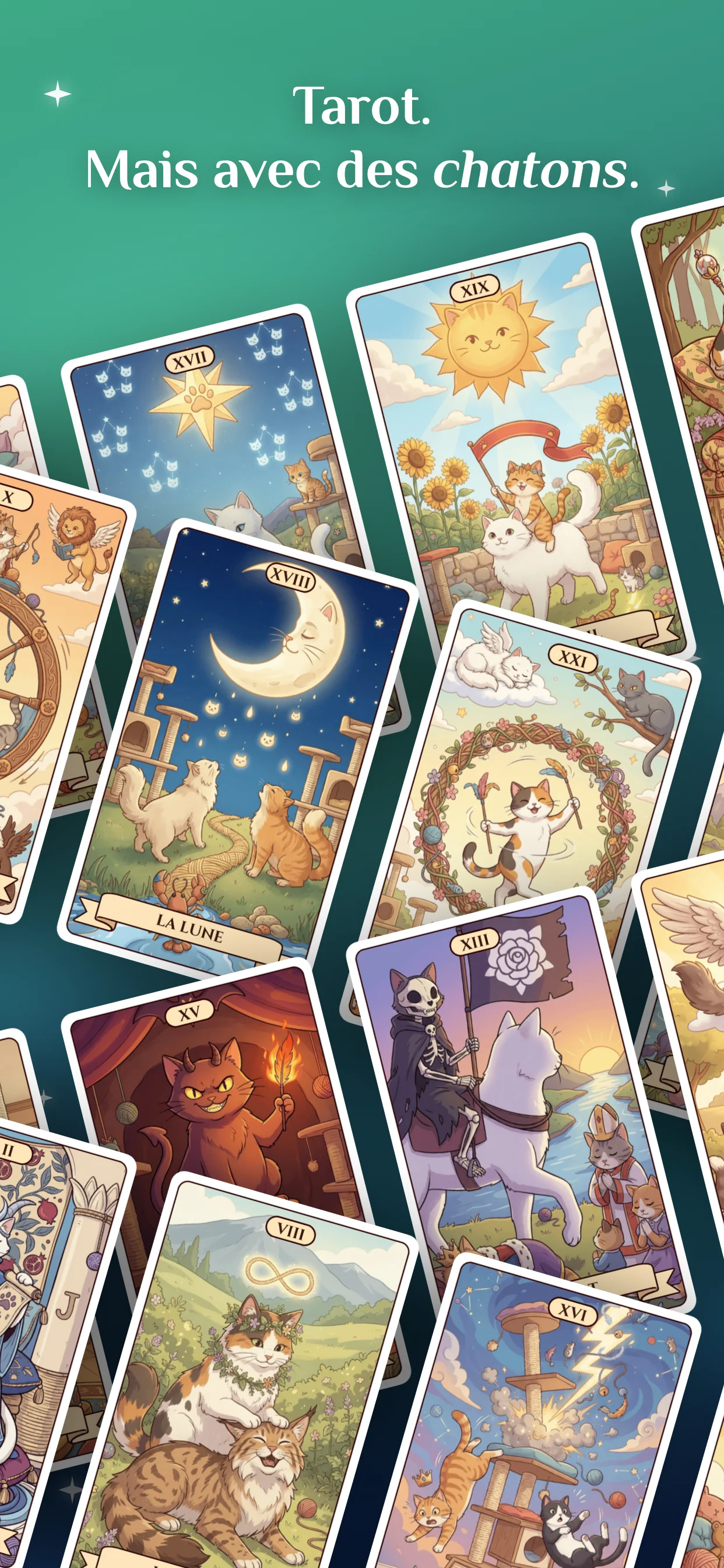 Tarot. Mais avec des chatons.