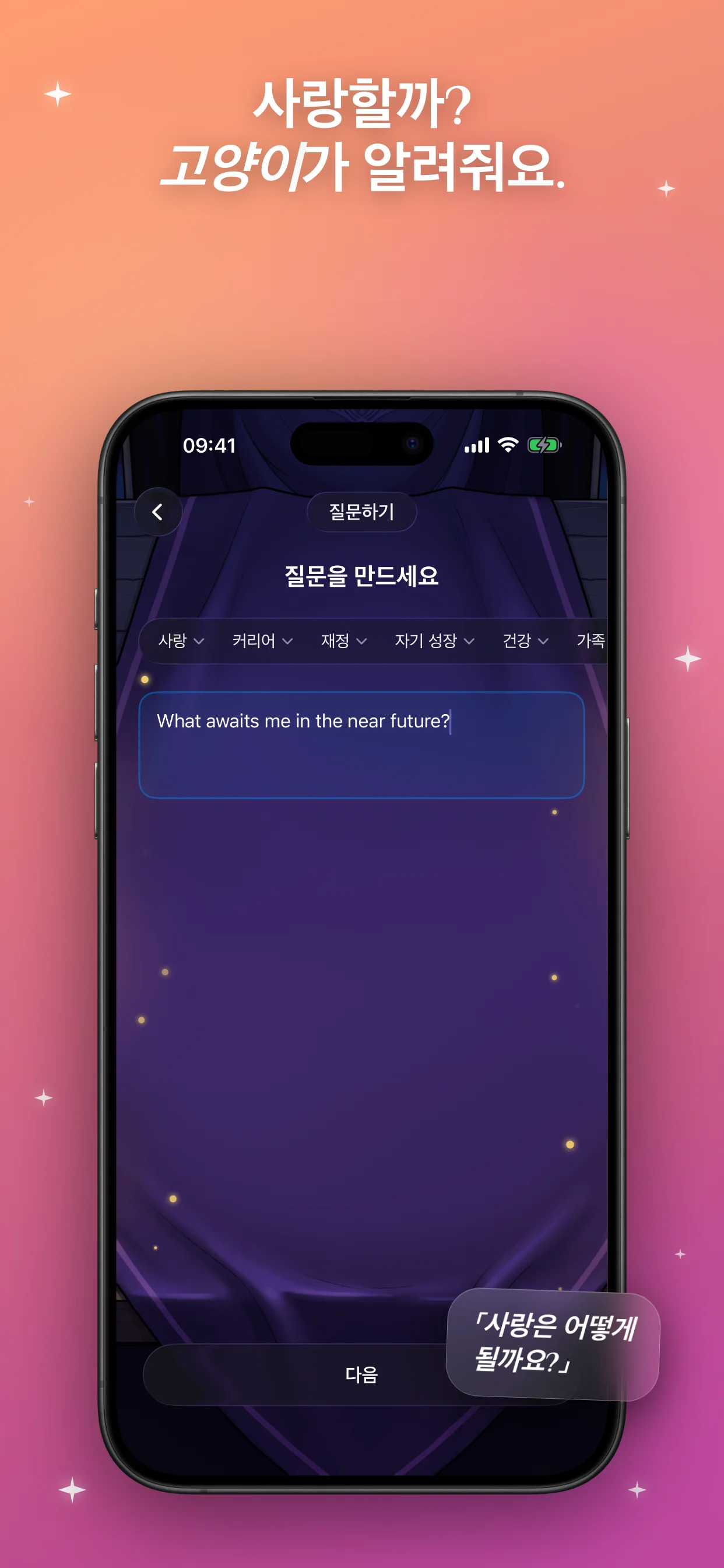 사랑할까? 고양이가 알려줘요.